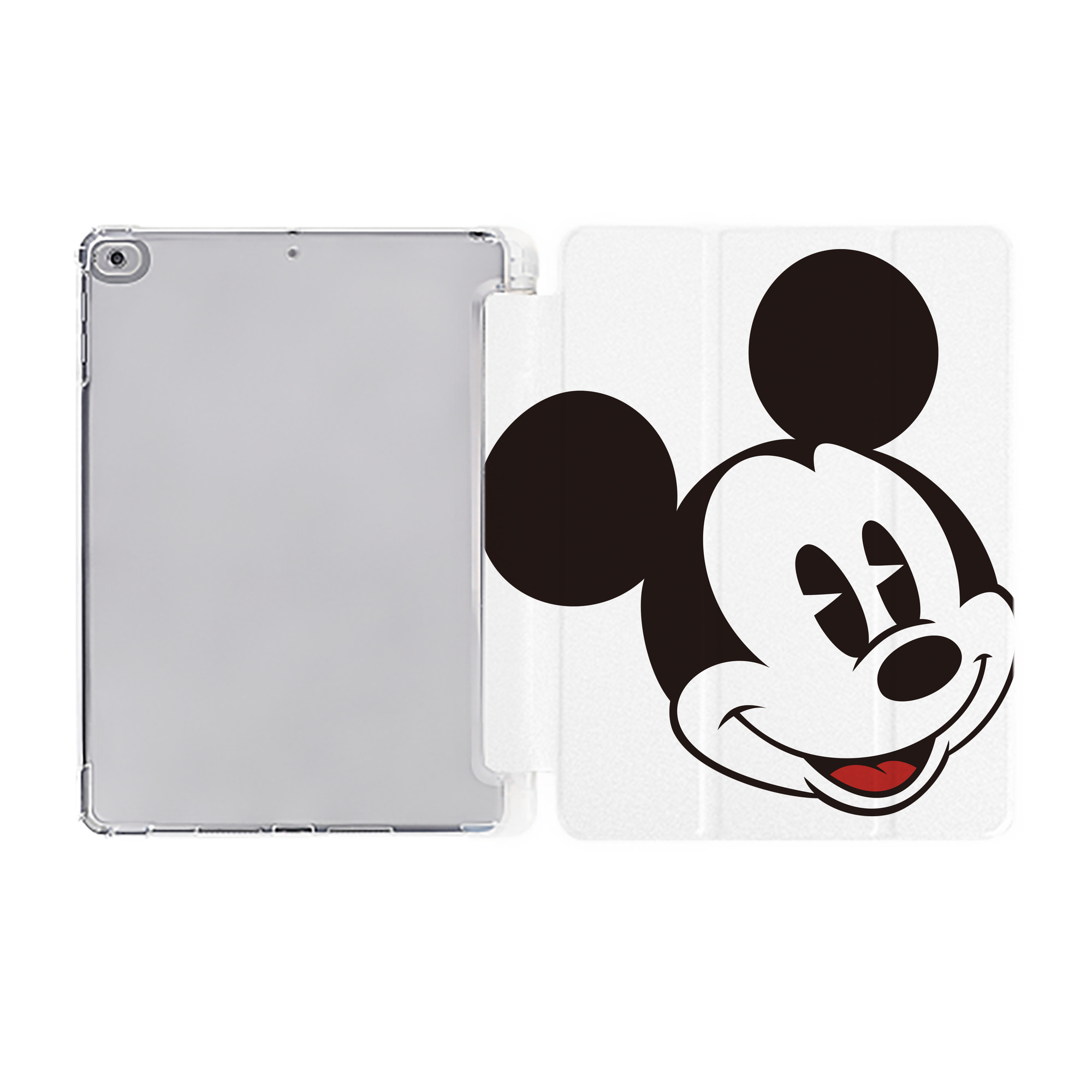 ミッキーマウス Mickey Mouse IPad ケース ペン収納付き 三つ折りスタンド PUレザー×シリコン 対応機種9.5/10.5/10.9インチ